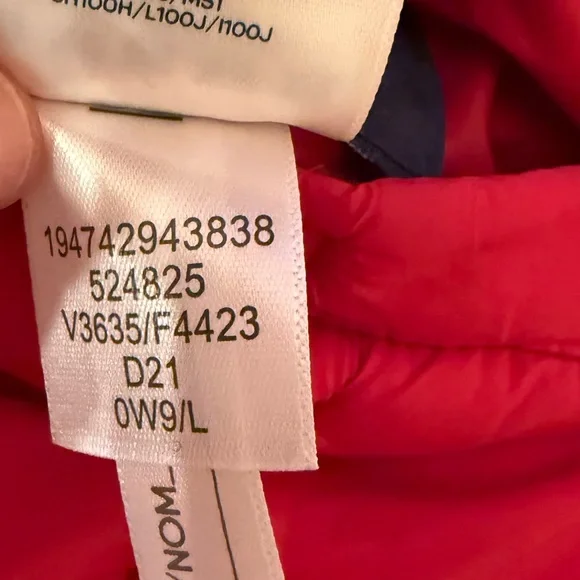 Kids Lands End Reversible Insulated Fleece Winter Jacket Red Puffy Jacket 10-12 - Picture 4 of 12